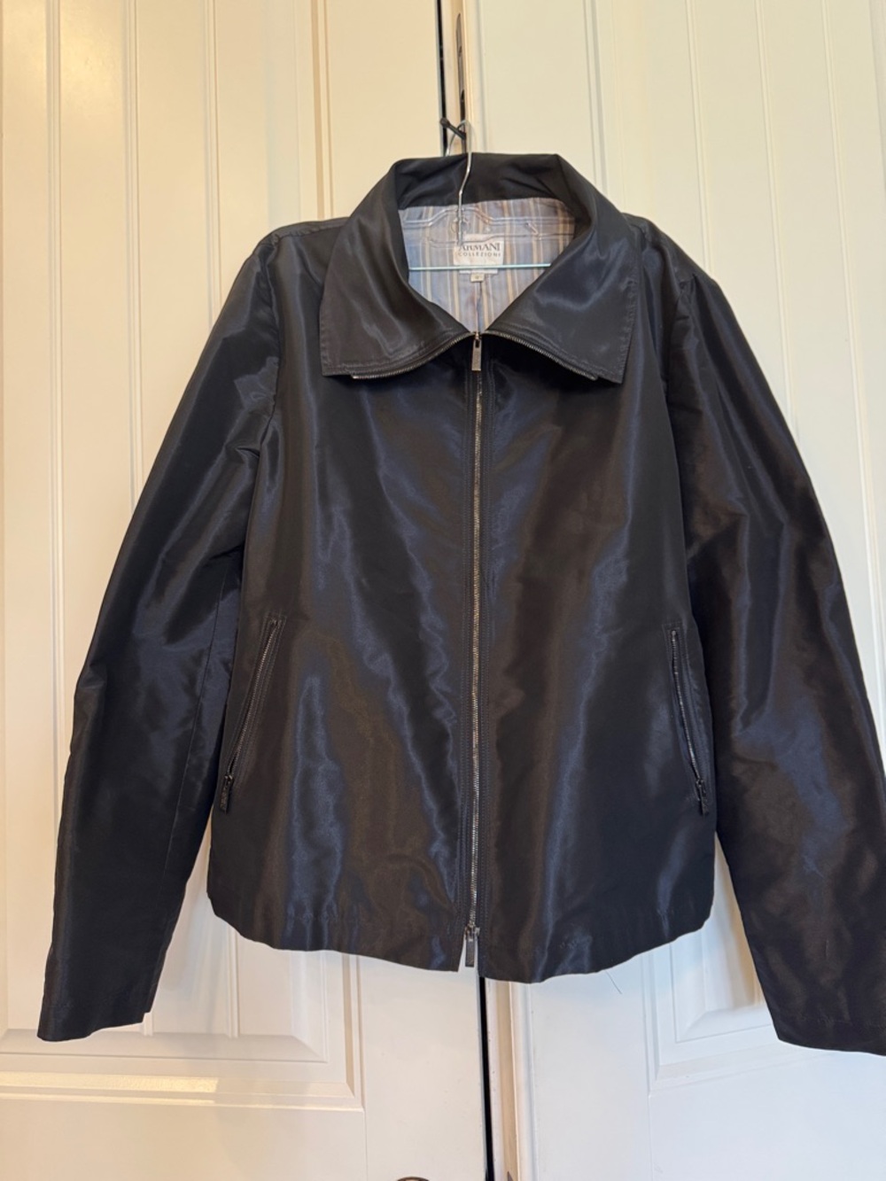 Armani Collezioni Black Zip-Front jacket